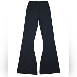 Lonely Ghost Black Flare Leggings Criss Cross Waist Size Large Loungewear